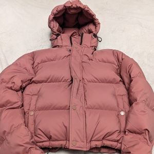 Rose colored Super puff jacket